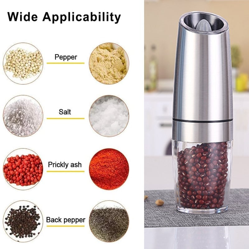 (🌲Early Christmas Sale- 50% OFF) Automatic Electric Gravity Induction Salt & Pepper Grinder - BUY 2 GET FREE SHIPPING