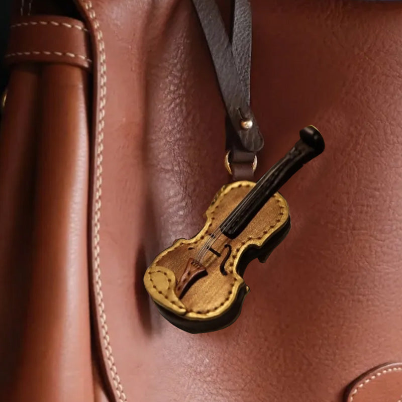 🌲Early Christmas Sale 49% OFF -🎻Crafted Leather Violin & Cello Keychain