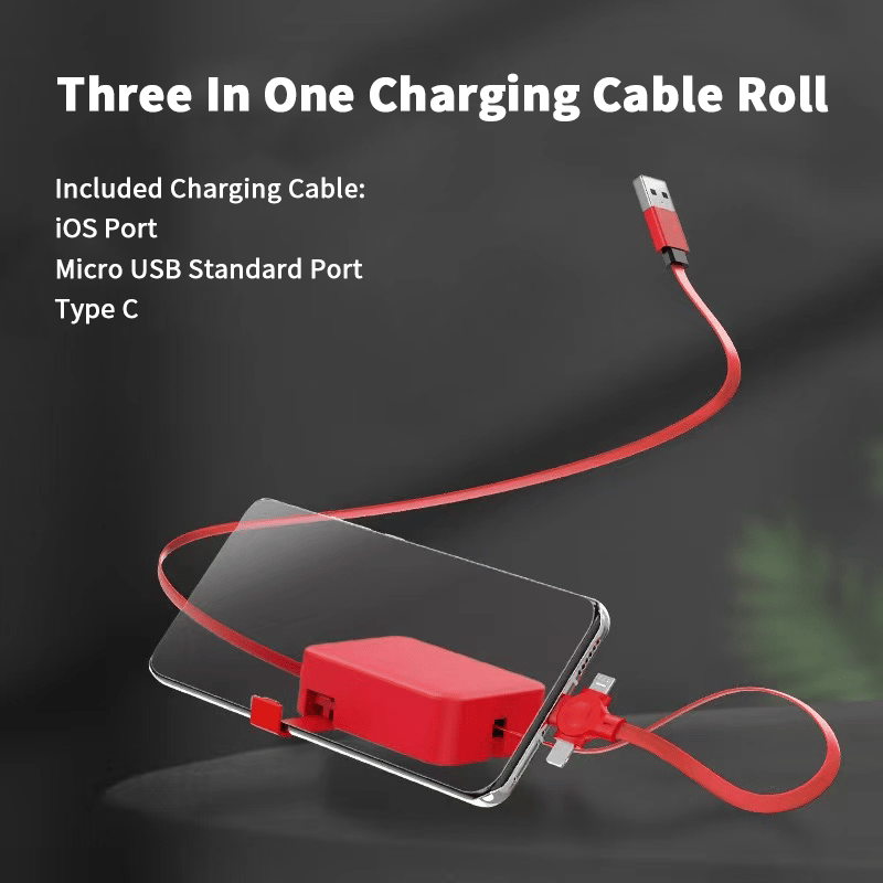 🔥Huge Sale 49% Off🔥Three In One Charging Cable Roll🎉🎉