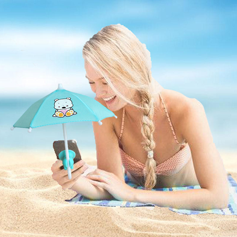 Cute Mobile Phone Holder with Sun Umbrella(🔥🔥BUY 3 GET 1 FREE&FREE SHIPPING)