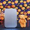 🎃🧸Cute Halloween Teddy Bear in a Box with wizard hat, Blanket, Broom, Pumpkin & Cat🌟👻