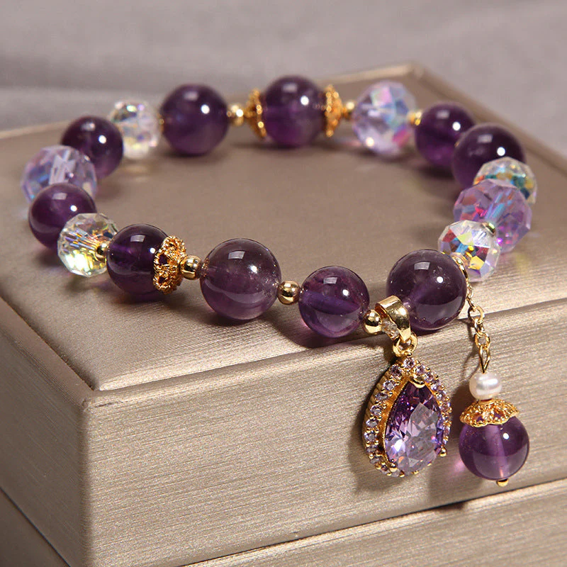 🎁2024 Hot Sale Promotion ⚡59% OFF🎁-Natural Amethyst Water Drop Bracelet