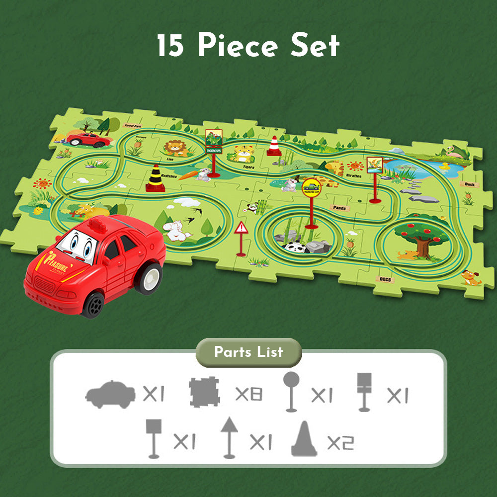 🔥Last Day Promotion 50% OFF🔥PuzzleRacer™ Kids Car Track Set