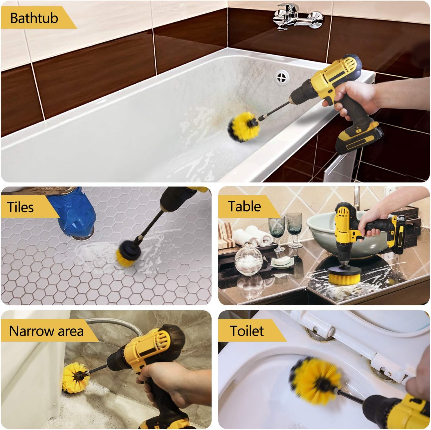 (🌲Early Christmas Sale- SAVE 48% OFF)3 Pcs Drill Brush Power Scrubber Set(BUY 2 GET FREE SHIPPING)