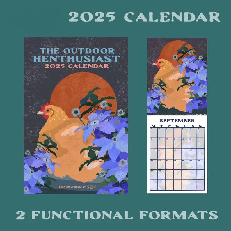 🐔📅The Outdoor Henthusiast 2025 Calendar - With and Without Grid Options