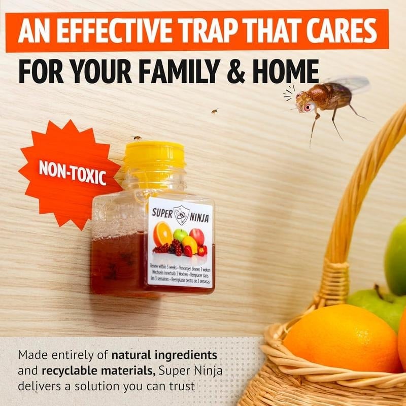 🎁TikTok Last Day Sale - 70% OFF🔥Super Ninja Fruit Fly Traps- safe for children and pets