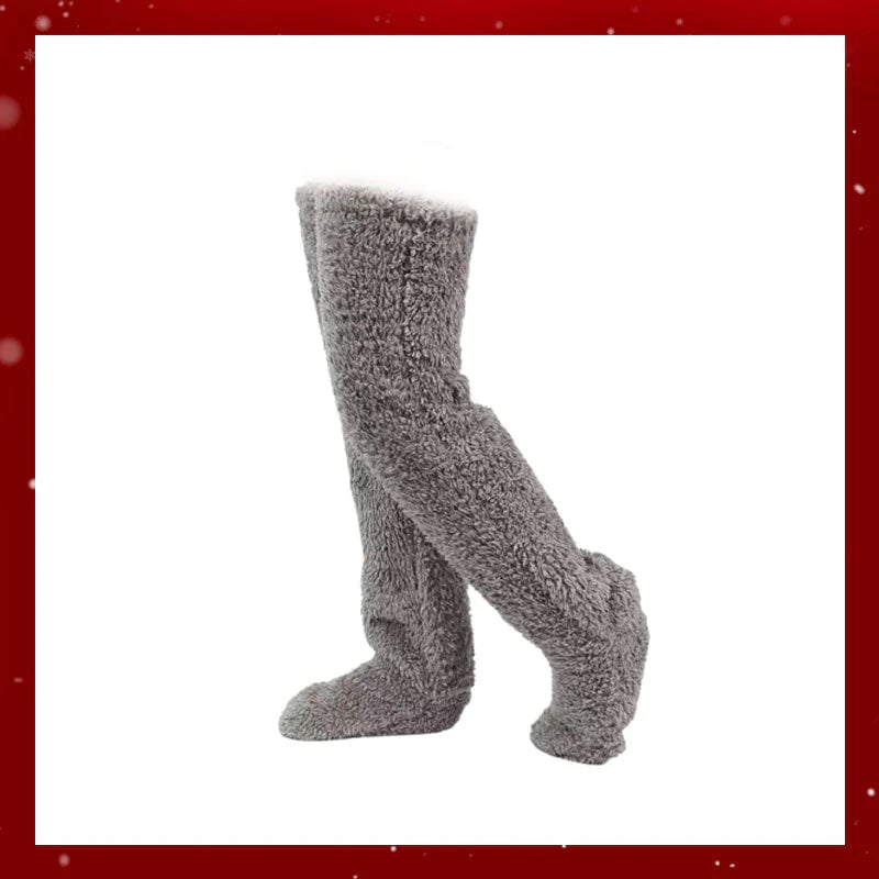 🎄TikTok Christmas Sale -70% OFF💕Comfort Plush Fleece Knee Socks For Christmas❄️🎅