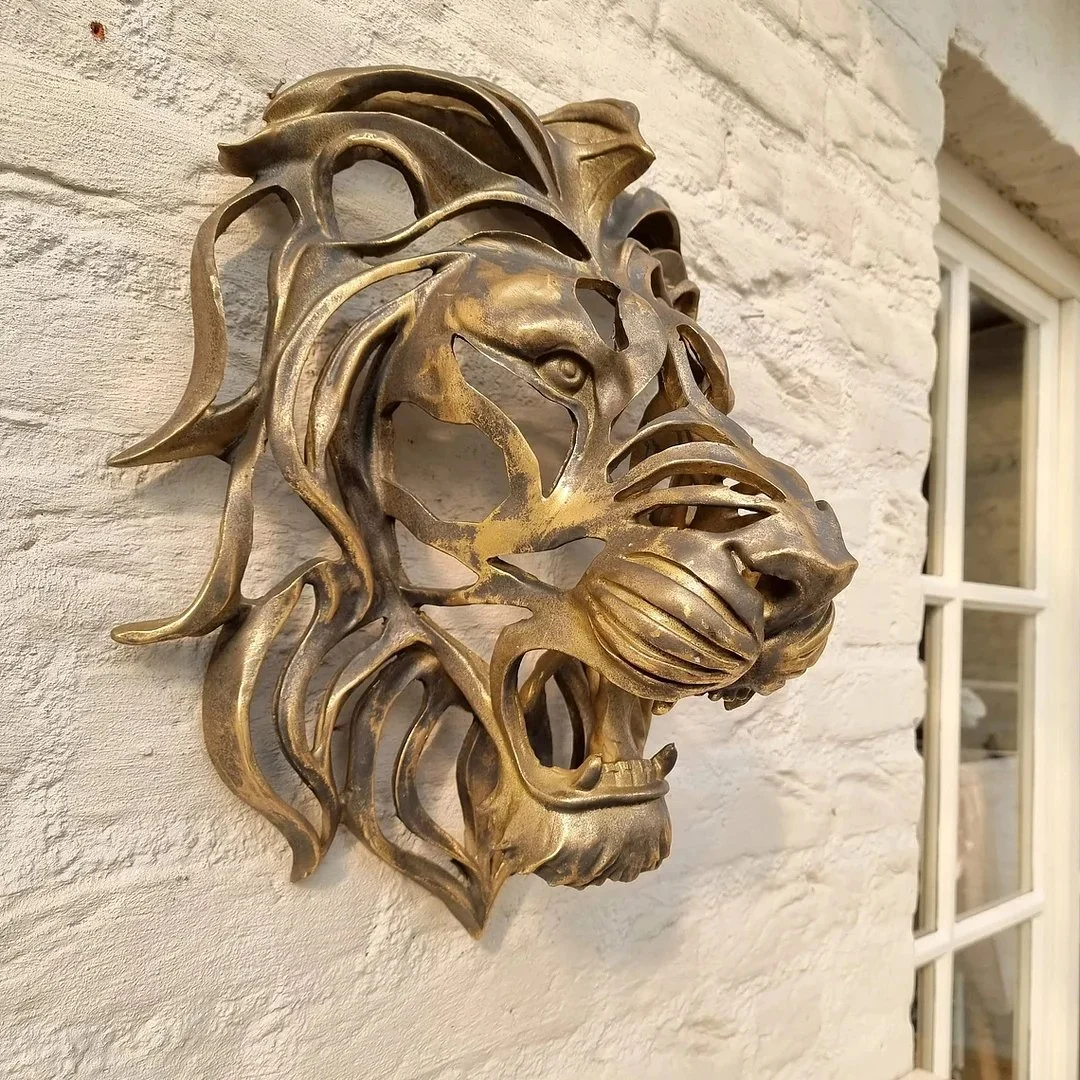 (Last Day Promotion - 50% OFF) 🦁Lion Head Wall Mounted Art Sculpture, BUY 2 FREE SHIPPING