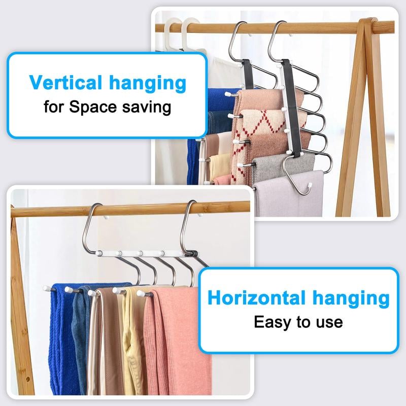 💥LAST DAY SALE 50% OFF💥Pants Hangers Space Saving Clothes Hanging 5 Layers