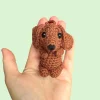 Crochet Car Charm - Dachshund & Christmas Cow