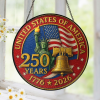 Limited Edition US 250th Anniversary Glass Suncatcher Hanging