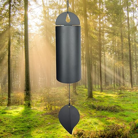🔥Medium-sized cylindrical outdoor wind chime, made of copper, suitable for outdoor gardens, patios, and porches, with a deep, soothing tone.
