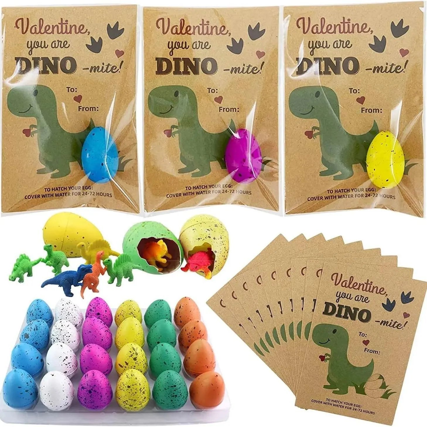 🎁TikTok Last Day Promotion -80% OFF🔥12Pcs Valentines Day Cards with Dinosaur Eggs🦖