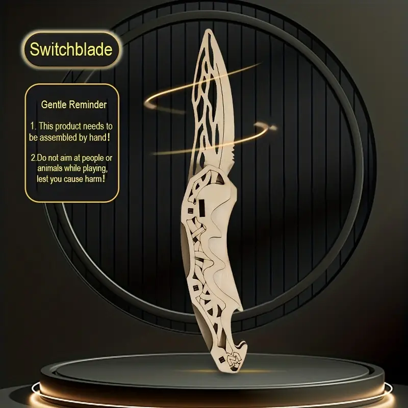 🔥HOT SALE NOW - 3D Wooden Puzzle Butterfly Knife Art Piece🦋