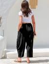 🎁 Letzter Tag Aktion 50% RABATT– Damen Leinenhose mit weitem Bein und Taschen