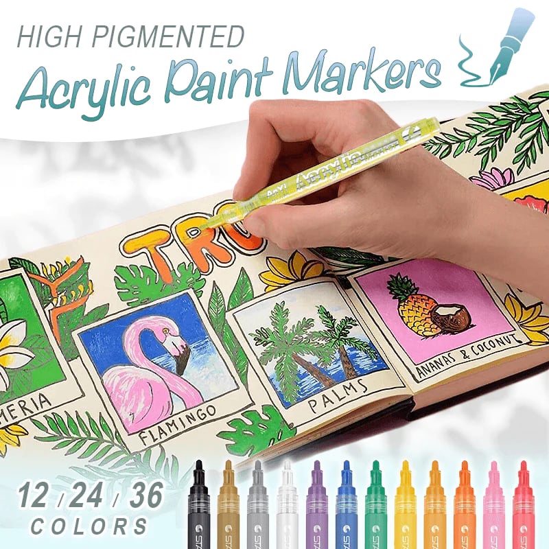 🔥Last Day Promotion- High Pigmented Acrylic Paint Markers