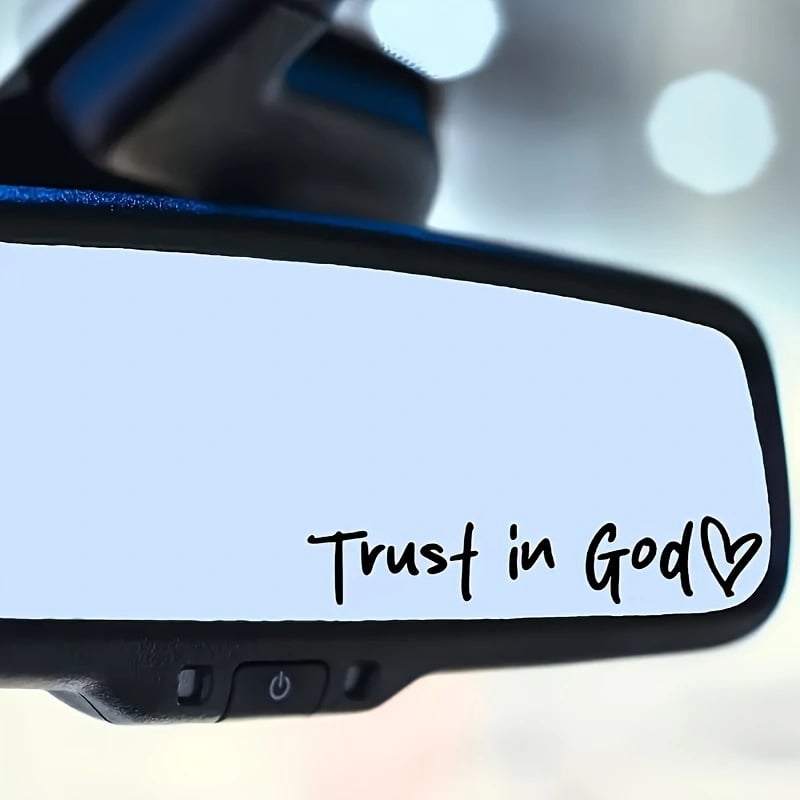 💥LAST DAY SALE 50% OFF💥Trust in God Car Rearview Mirror Sticker