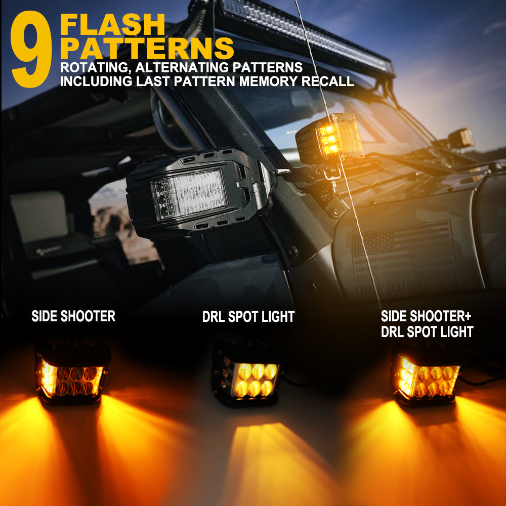 (🎄Christmas Promotion--48%OFF)LED Pods Light 4 inch Off Road Strobe light(Buy 2 get Free shipping)