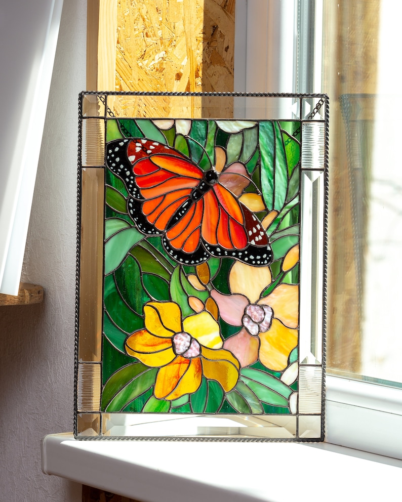 🔥Clearance Sale 70% Off 🎉Cardinal Stained Glass Window Panel🦜🦜