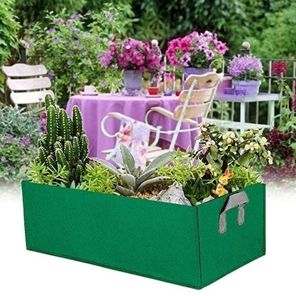 Rectangle Fabric Raised Garden Bed For Planting Herb Flower Vegetable Potato