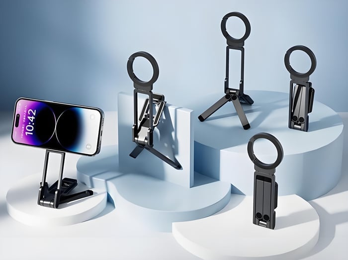🍂TikTok Fall Mega Sale🎉Magnetic Phone Tripod for iPhone, MA38 Portable Phone Holder Mini Tripod for Magsafe