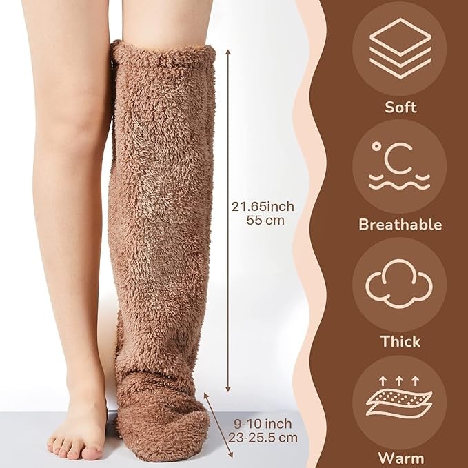 (🌲EARLY CHRISTMAS SALE - 49% OFF) Over Knee Fuzzy Plush Stockings