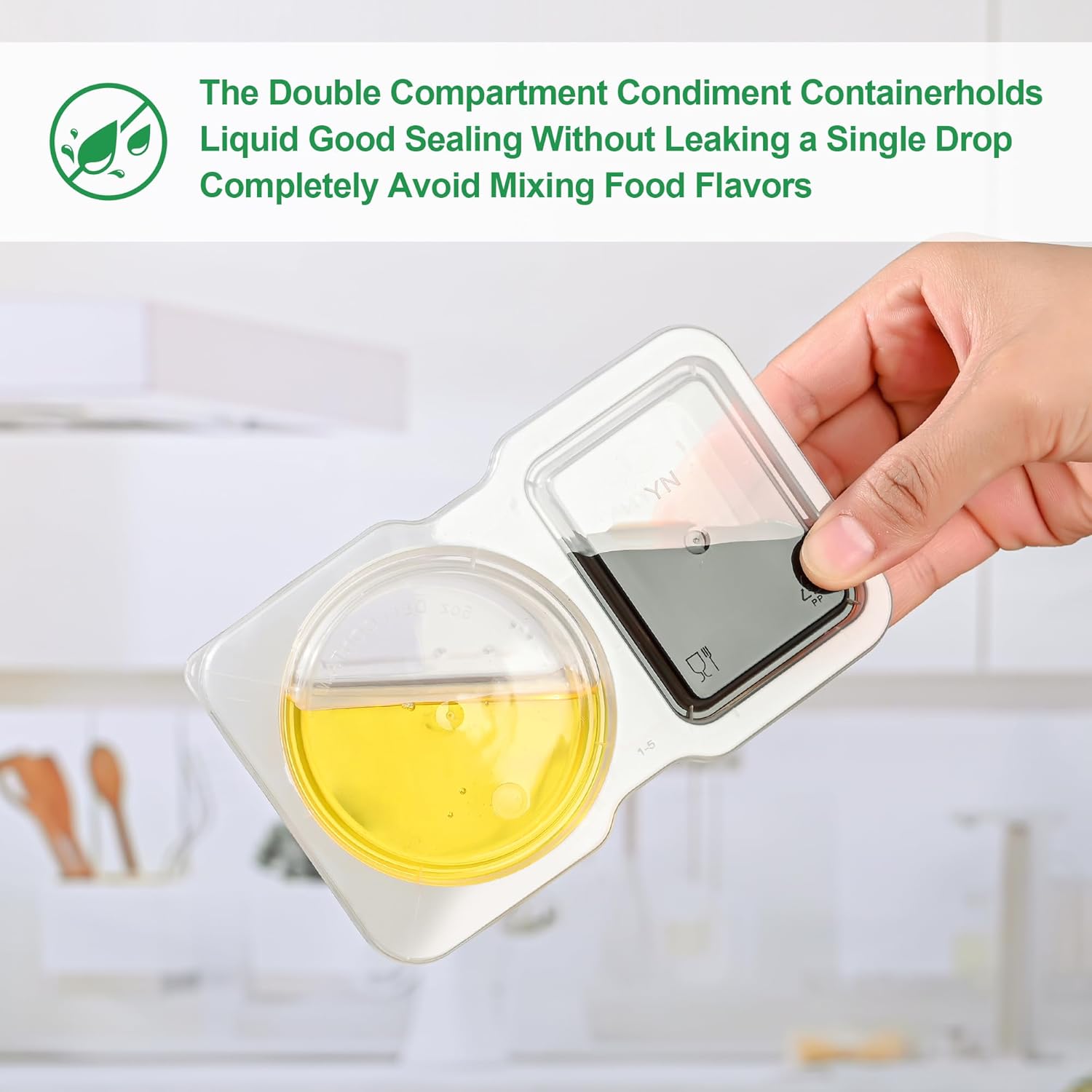 🎁TikTok Spring Last Day Promotion 48% OFF-🎁-Double Compartment Condiment Containers