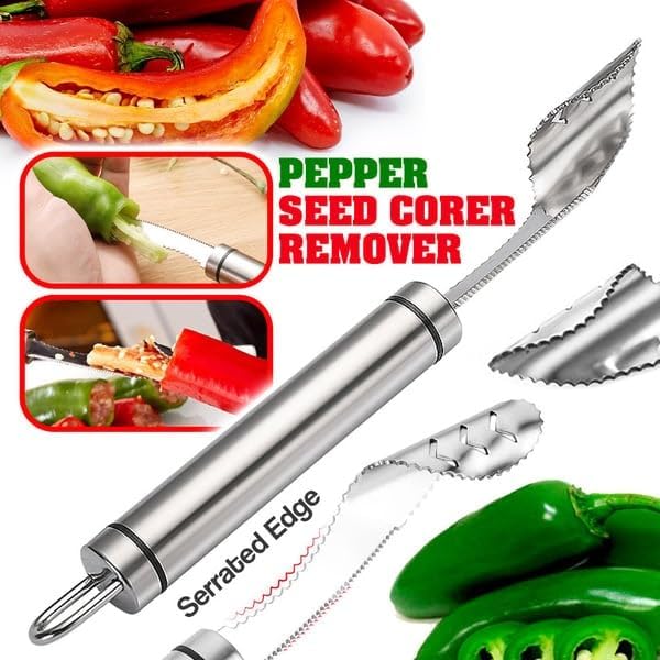 🌲Early Christmas Sale 50% Off🌲2-in-1 Pepper Seed Corer Remover🔥🔥Buy 2 Get 1 Free