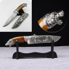 FANTASY ANIMAIL HEAD Pommel Fixed Blade MEDIEVAL DAGGER Collectible