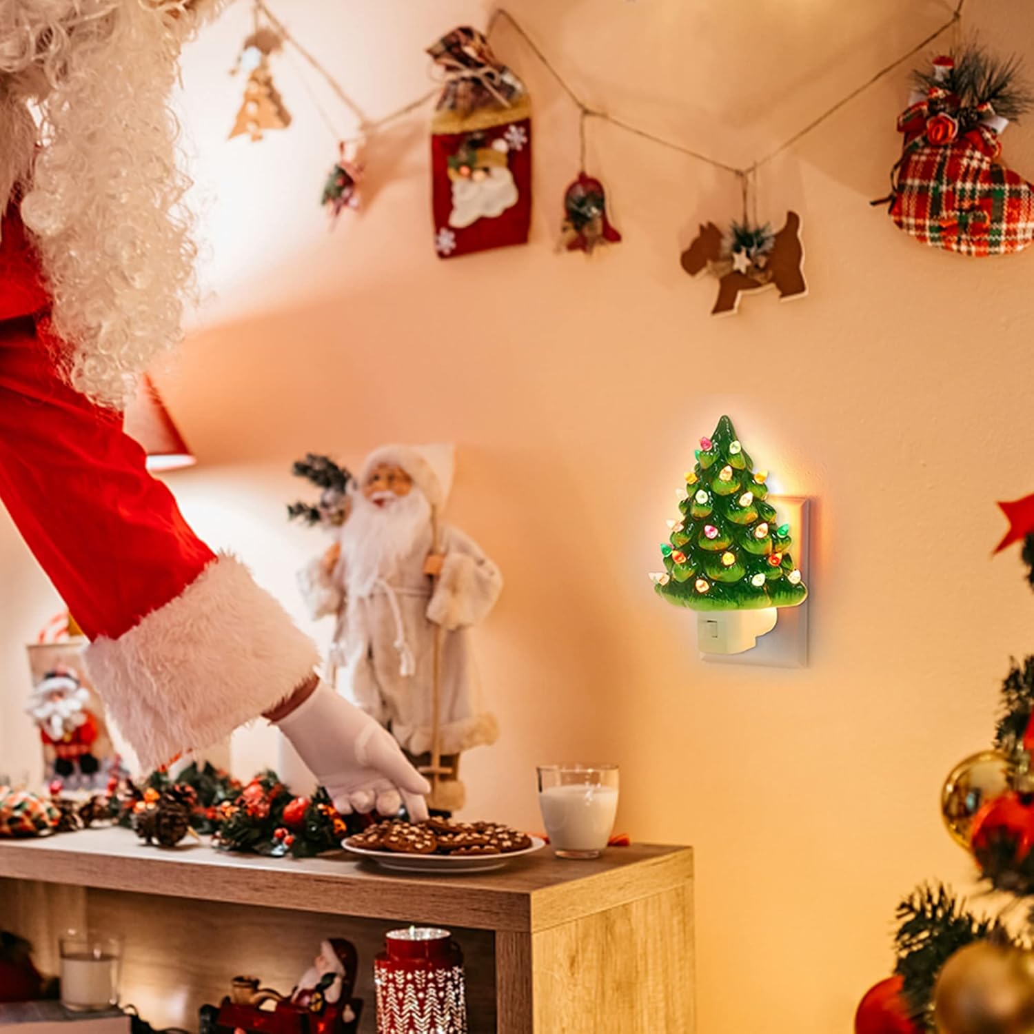 🔥Early Christmas 49% Rabatt🔥Weihnachtsbaum-Nachtlicht aus Keramik