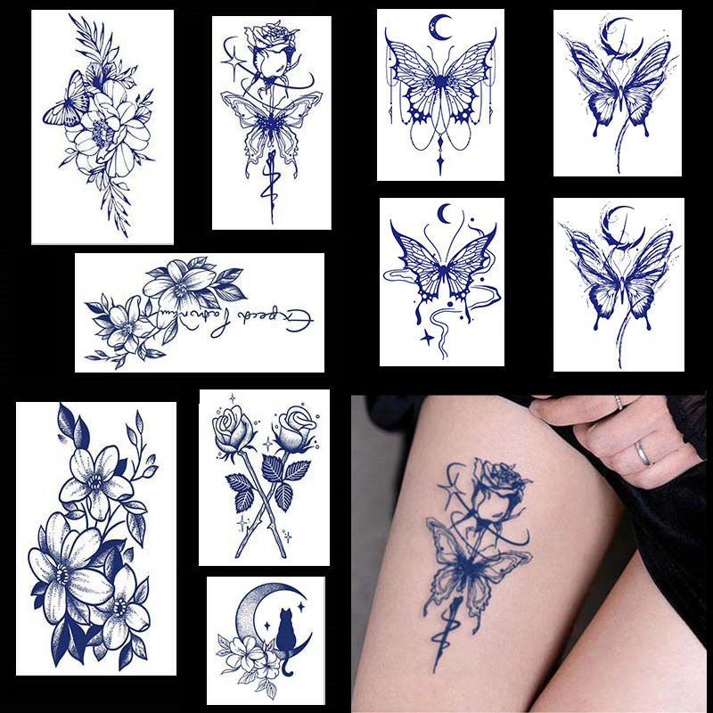 (🔥TikTok Summer SALE) Butterfly Herbal tattoo stickers