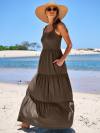 ANRABESS Women Dresses 2024 Summer Sleeveless Maxi Dress Casual Spaghetti Strap Tiered Flowy Beach Long Sun Dress