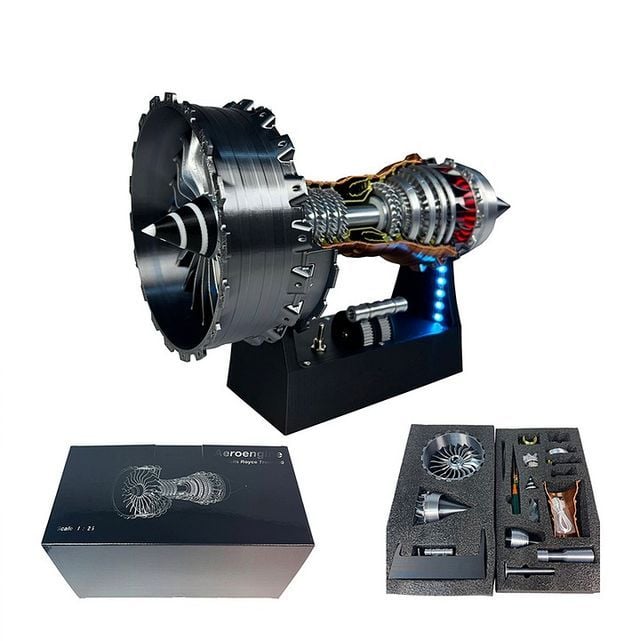 ✈️1/25 Simulation Aircraft Turbojet Engine Rotatable Model
