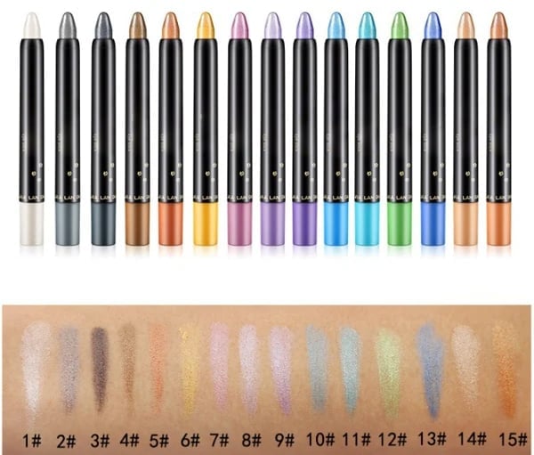 💥15 Color Highlighter Eyeshadow Pencil Glitter Eye Shadow Eyeliner Pen