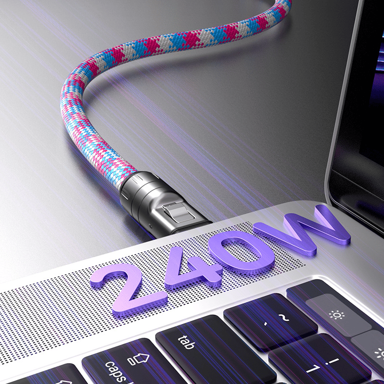 🔥Heißer Verkauf - 49% Rabatt⚡240W Lanyard Schnellladekabel mit Diebstahlsicherung