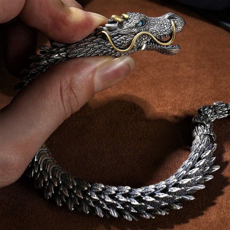 (🎉Last Day Promotion 50% OFF) Unleashing the Power of Handmade Golden Horn Dragon Bracelet