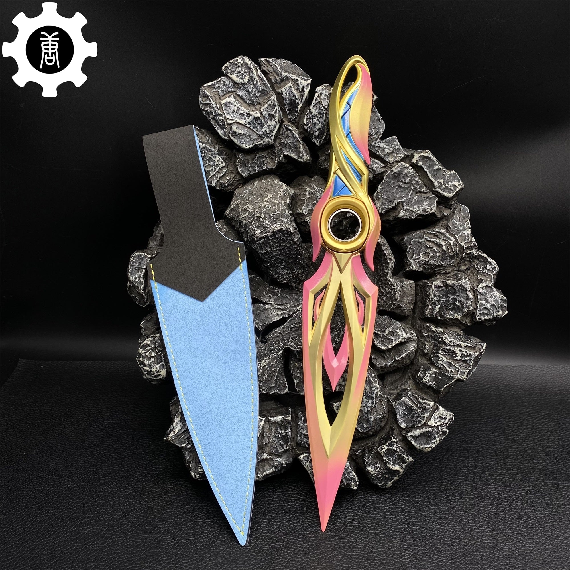 Metal Dull Blade Mystbloom Kunai 11'' Game Prop 3 Colors