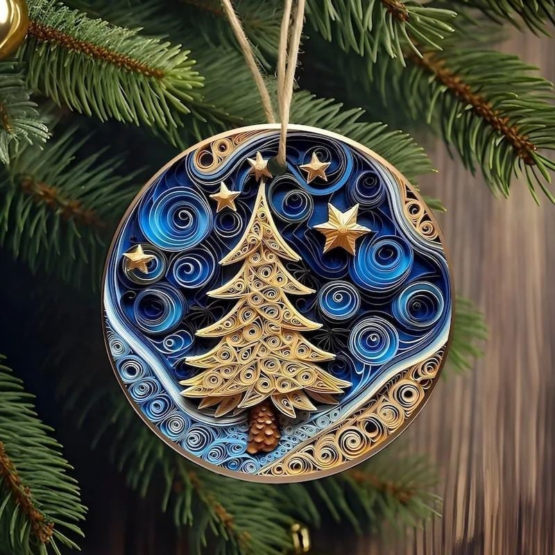 🎅Early Christmas Sale 48% Off🔥Flat Quilling Christmas Ornaments