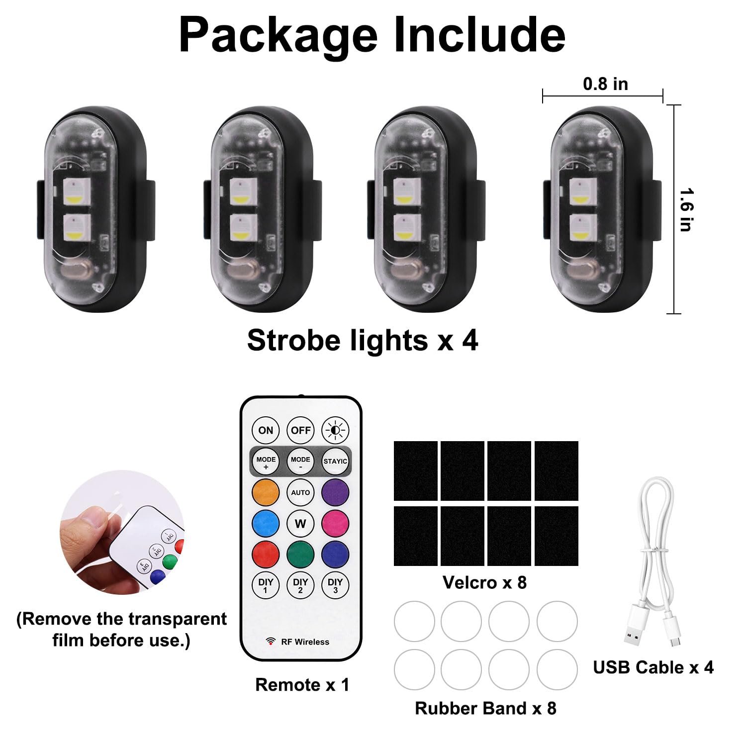 Last Day Promotion SAVE 49%🔥Wireless LED Strobe Lights with Remote Control