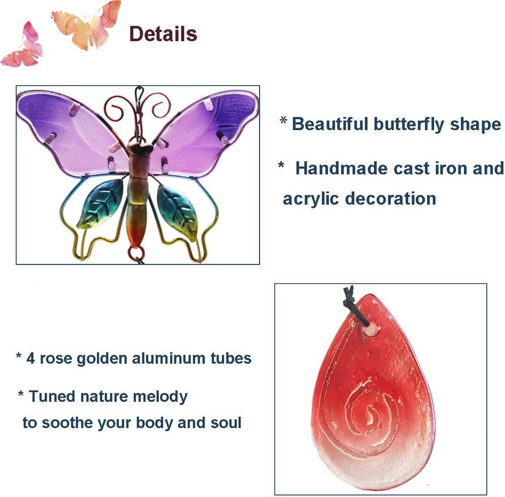 Colorful Butterfly Wind Chime