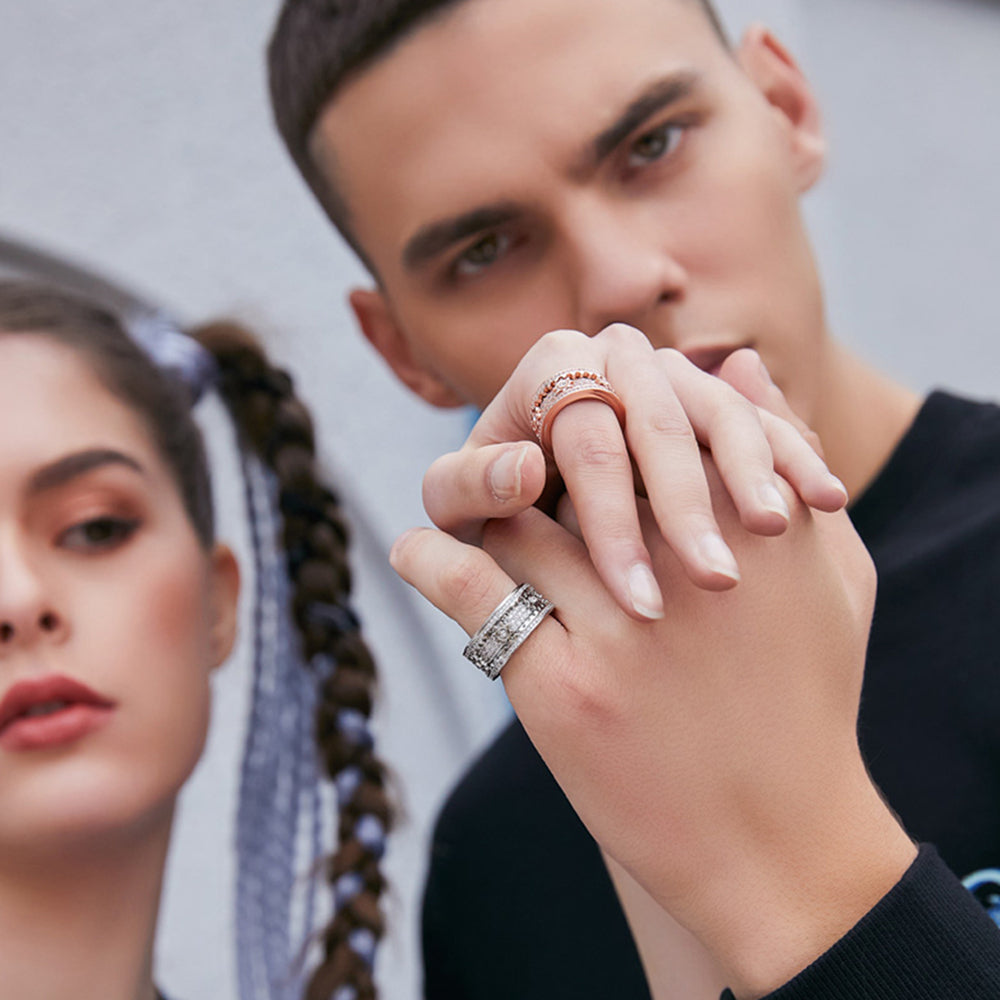 💖Mother's Day Sale - 70% OFF 🎁Handmade Diamond Ornate Geometric 3D Band Ring (Buy 2 Free Shipping)