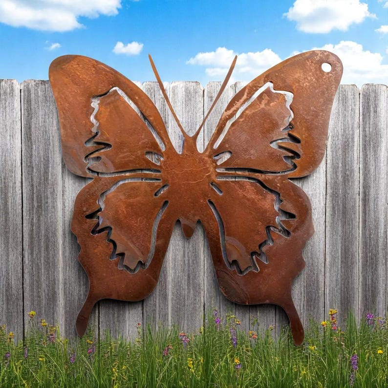 🔥 Celebrate July 4th with 50% OFF! Rusty Iron Garden Animal & Butterfly Stakes – Vintage Metal Yard Decor for Courtyards & Parks