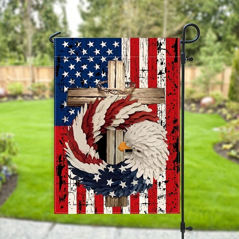 (Last Day Flash Sale-60% OFF) Stripes Eagle Wreath House Flag - chussen