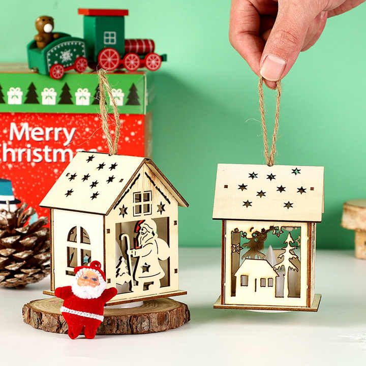 🎄Ealy Christmas Sale 49% OFF✨Christmas LED Wood House Ornaments Eco-friendly Glowing