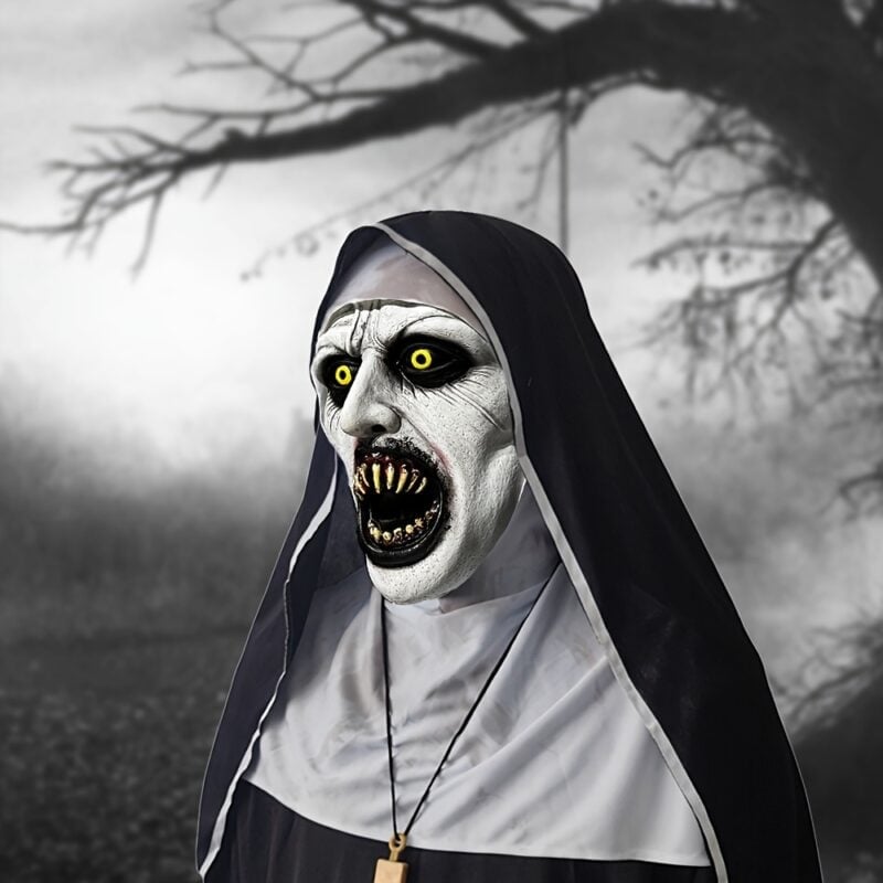 🍂TikTok Fall Sale — Last Day 70% OFF🎉🎃Horror Latex Nun Mask😈