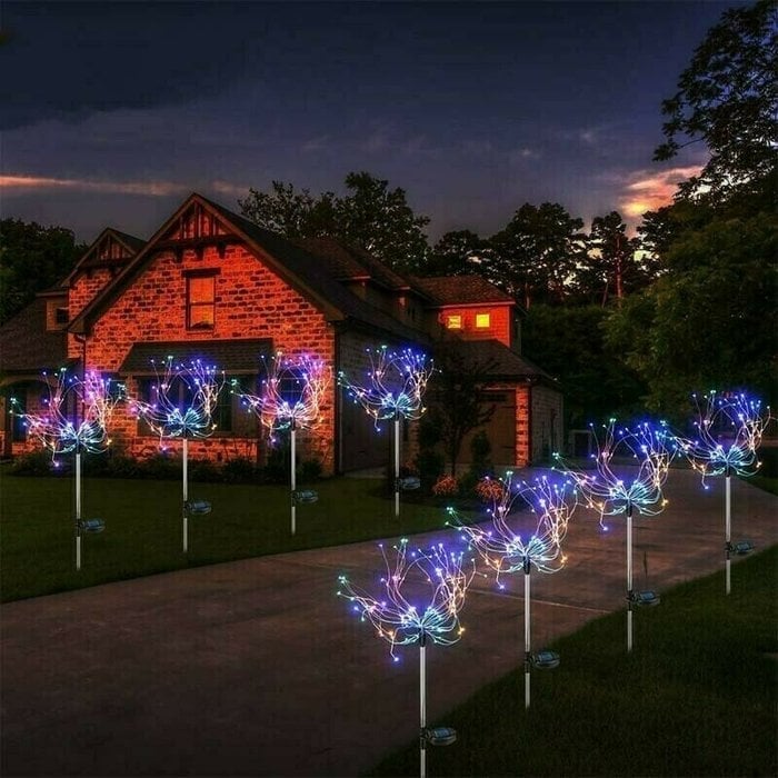 🔥Last Day Sale 70%OFF👍 - Waterproof  Solar Garden Fireworks Lamp💡BUY MORE SAVE MORE