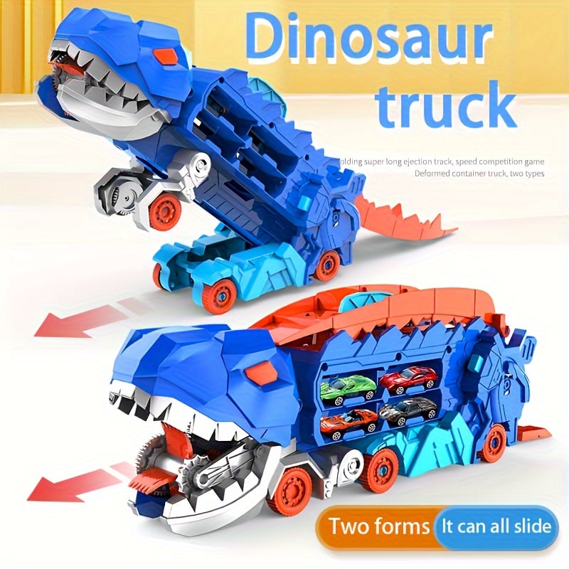 🔥Last Day Promotion 48% OFF-🎁-Transport Dinosaur Truck with Foldable Sliding