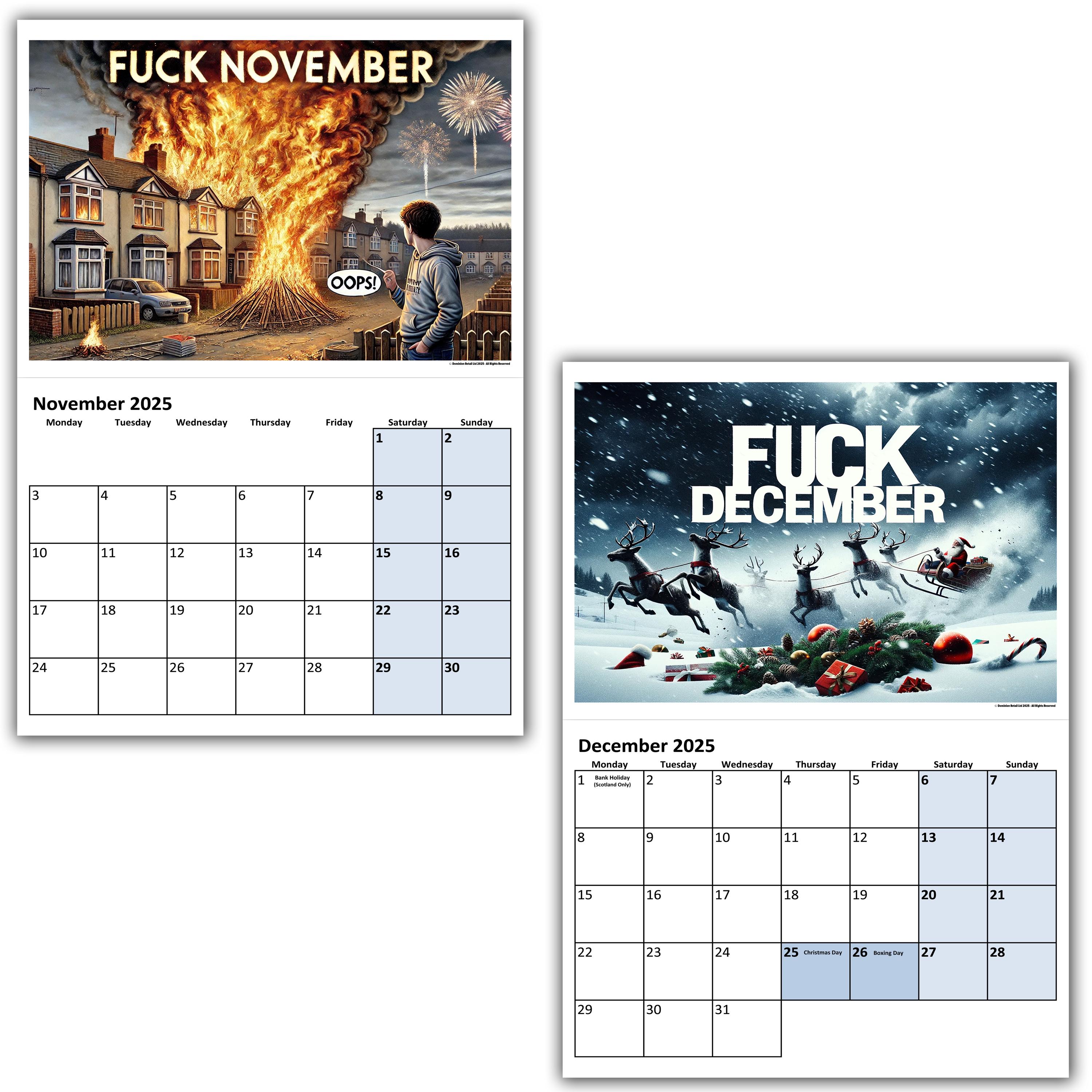 💥LIMITED TIME FLASH SALE💥-2025 Fuck The Year Adult Calendar