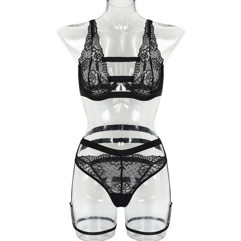 Paris Nights Collection - Lace Works Dominant Two Piece Set