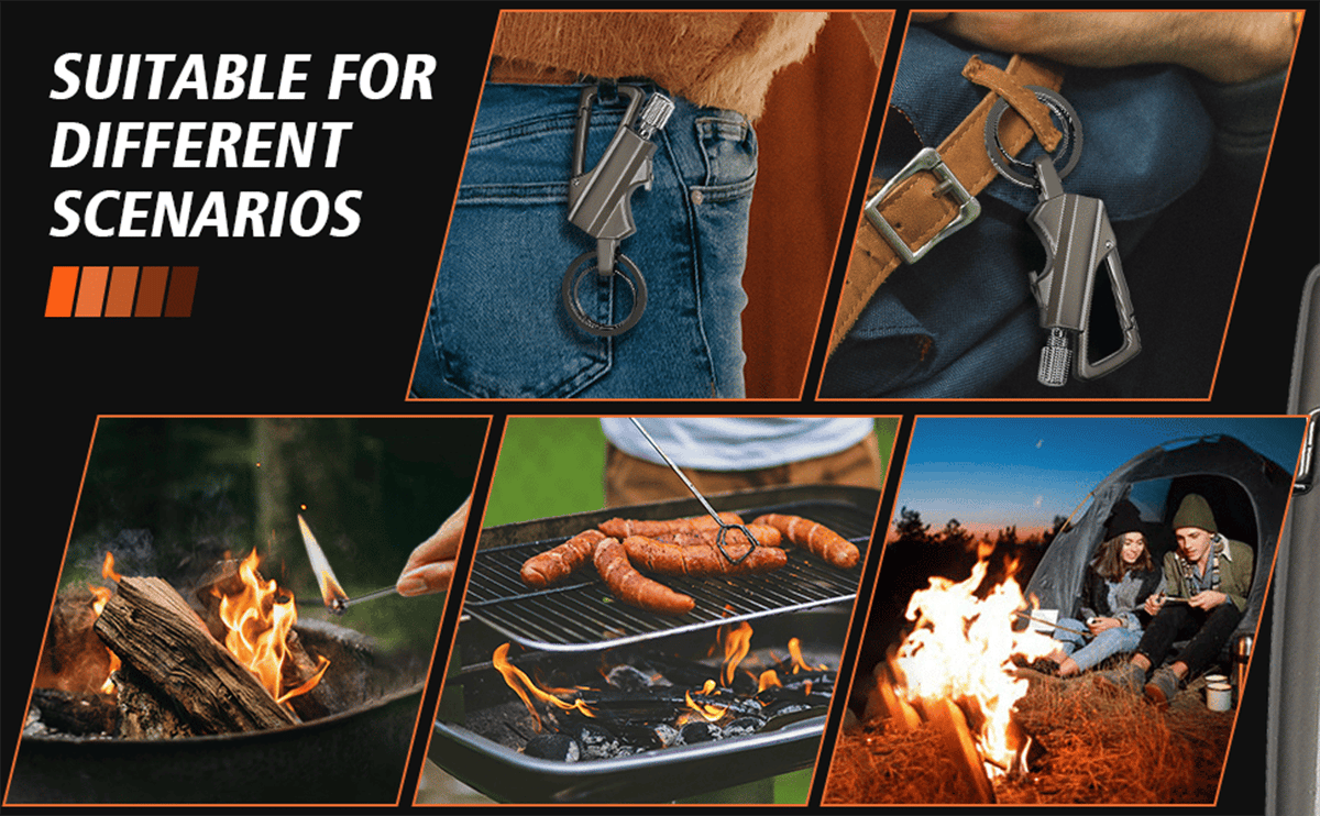 🎁TikTok Last Day Sale - 70% OFF💥Permanent Match Infinity Lighter with Multitool Keychain Bottle Opener